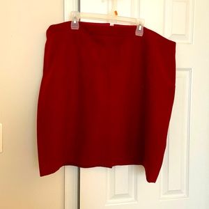 J Crew burgundy wool pencil skirt size 22